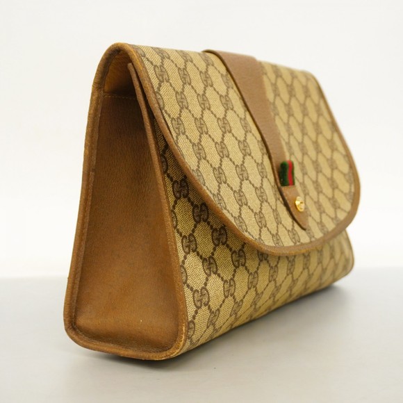 Gucci Bag Sherry Supreme brown GG Clutch - Picture 1 of 9